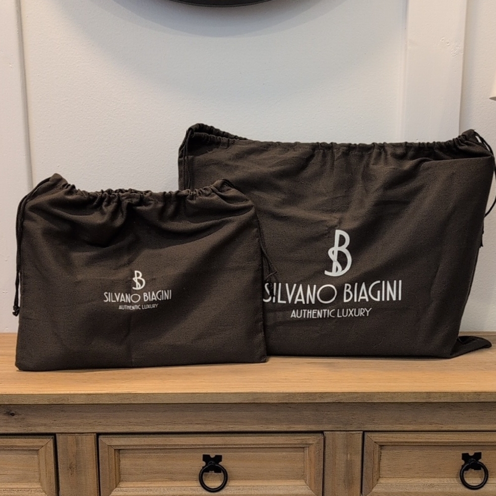 Silvano Biagini Python Bag & Matching Clutch Navy Blue - Picture 16 of 16